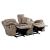 Bastrop Leather Gel Match Double Glider Reclining Love Seat w/Console