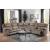 Bastrop Microfiber Fabric Reclining Sectional Sofa