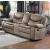 Bastrop Leather Gel Match Double Glider Reclining Love Seat w/Console