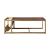 Genevieve Top Grain Leather/Metal Square Coffee Table