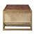 Genevieve Top Grain Leather/Metal Square Coffee Table