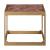 Genevieve Top Grain Leather/Metal End Table