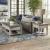 Heartland Rectangular Glass/Wood 2-Drawer Ceiling Tile Cocktail Table