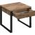 Aflo Wood/Metal Square Storage End Table w/Drawer