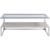 Paradox Glass/Steel Rectangular Coffee Table w/Stone Shelf