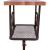 Francie Wood/Metal Rectangular End Table