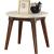 Gasha Marble/Wood Round Coffee Table Set