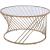 Bluelipe Glass/Metal Round Coffee Table Set
