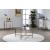 Veises Glass/Metal Round End Table