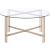 Veises Glass/Metal Round Coffee Table Set