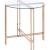 Veises Glass/Metal Round End Table