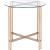 Veises Glass/Metal Round End Table
