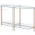 Veises Glass/Metal Round Coffee Table Set