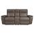 Olympia Leather/Leatherette Power Double Reclining Loveseat w/Console