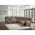 Ravenel 4-Piece Polyester/PU Power Reclining Sectional Sofa, Left Arm Facing