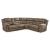 Ravenel 3-Piece Polyester/PU Power Reclining Sectional Sofa, Left Arm Facing