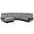 Laertes Leather/Fabric Modular Power Reclining Sectional