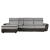 Laertes 4-Piece Leather/Fabric Power Reclining Sectional, Left Chaise Facing