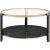 Thistle Glass/Faux Marble Round Coffee Table Set