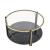 Thistle Glass/Faux Marble Round Coffee Table Set