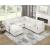 8338 U-Shaped Fabric 6-Piece Modular Sectional with Ottomans