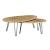 Oblique Wood/Metal Bunching Cocktail Table