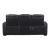 Cyber Leather Power Double Reclining Sofa with LED Lighting & Air Massage