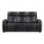 Cyber Leather Power Double Reclining Sofa with LED Lighting & Air Massage