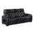 Cyber Leather Power Double Reclining Sofa with LED Lighting & Air Massage