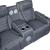 Cyber Leather Power Double Reclining Living Room Set with LED Lighting & Air Massage