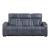 Cyber Leather Power Double Reclining Sofa with LED Lighting & Air Massage