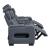 Cyber Leather Power Double Reclining Sofa with LED Lighting & Air Massage