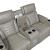 Cyber Leather Power Double Reclining Living Room Set with LED Lighting & Air Massage