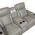 Cyber Leather Power Double Reclining Living Room Set with LED Lighting & Air Massage