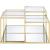 Uchenna Glass/Metal Square Coffee Table