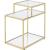 Uchenna Glass/Metal Rectangular End Table