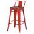 Metropolis Low Back Counter Stool, Wood Seat