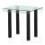 Gordie Glass/Metal Rectangular End Table