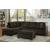 Emilio Velvet/Wood Reversible Sectional Sofa