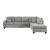 Emilio Velvet/Wood Reversible Sectional Sofa