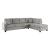 Emilio Velvet/Wood Reversible Sectional Sofa