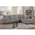 Emilio Velvet/Wood Reversible Sectional Sofa