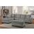 Emilio Velvet/Wood Reversible Sectional Sofa