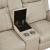 8379 Upholstered Double Reclining Loveseat with Console & Receptacles