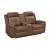 8379 Upholstered Double Reclining Loveseat with Console & Receptacles
