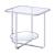 Hollo Mirrored Glass/Metal Rectangular End Table