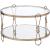 Zekera Mirrored Top Round Coffee Table Set