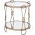 Zekera Mirrored Top Round Coffee Table Set