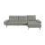 Dominic Chenille 2‑Piece Sectional with Right Chaise & Dual‑Position Backs for Adjustable Seat Depth