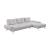 Dominic Chenille 2‑Piece Sectional with Right Chaise & Dual‑Position Backs for Adjustable Seat Depth